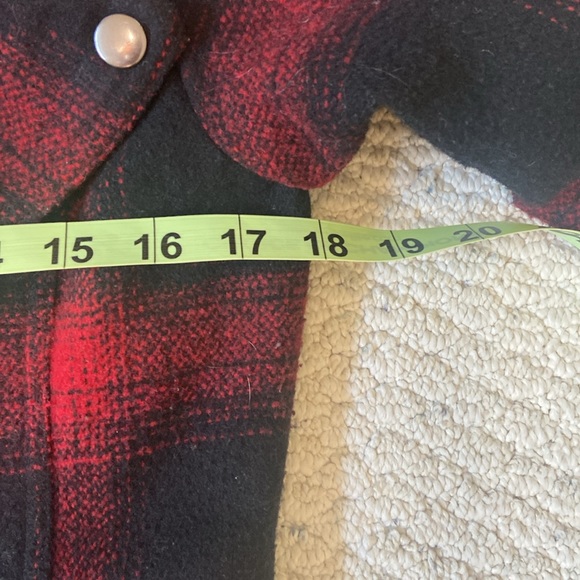 American Rag Red Black Buffalo Plaid Wool Moto Jacket - Picture 7 of 14